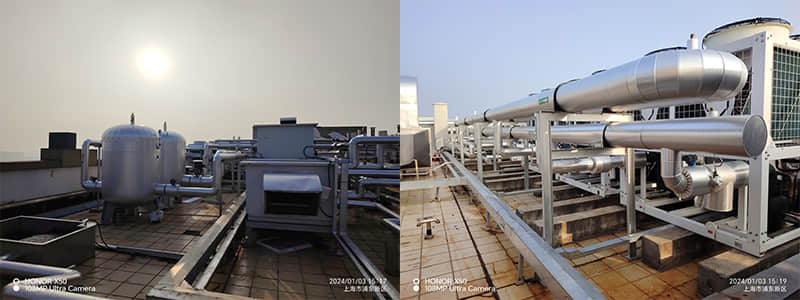 上海某屋面風(fēng)冷熱泵降噪項目1 上海某屋面風(fēng)冷熱泵降噪項目1